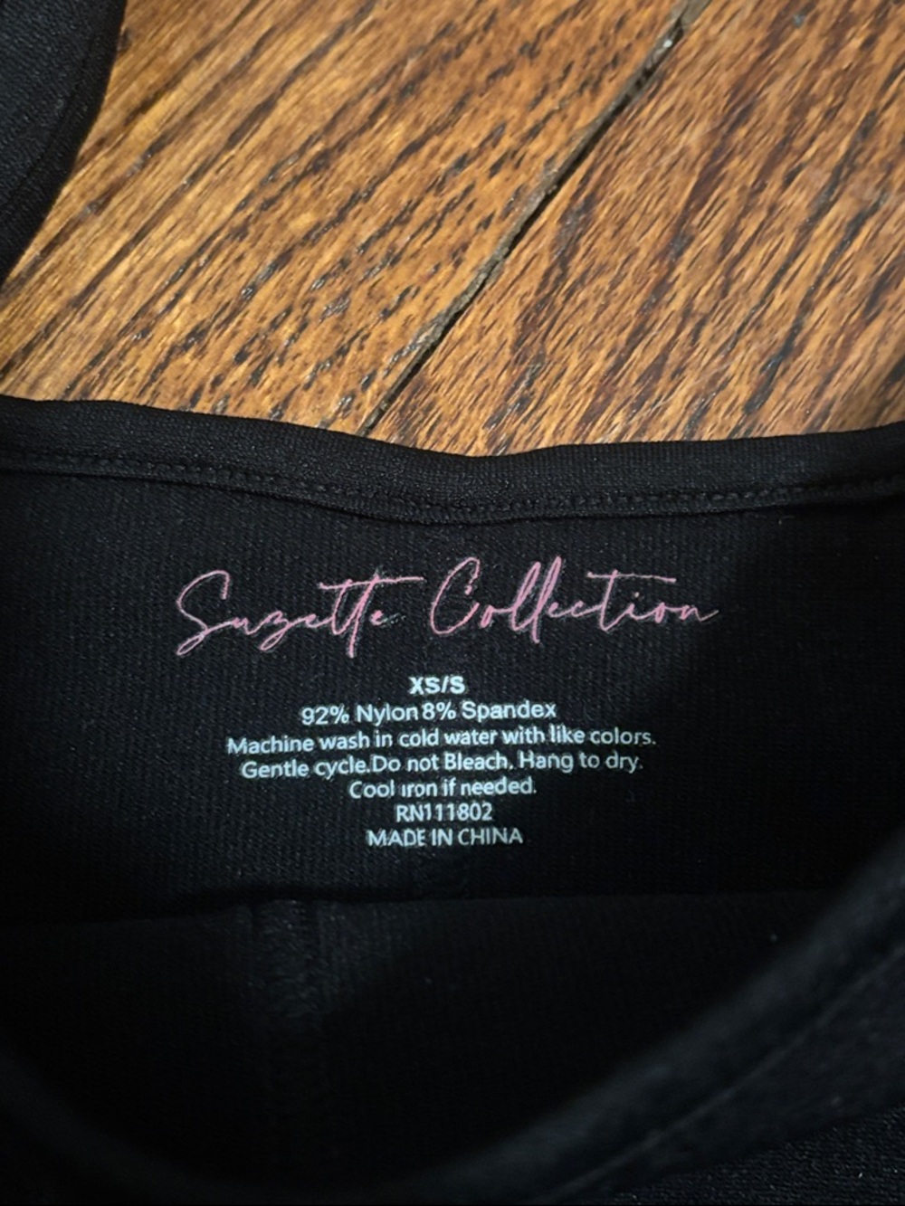Suzette Collection Junior Girls Black Structured Crop Tank Size Xs/S View 3